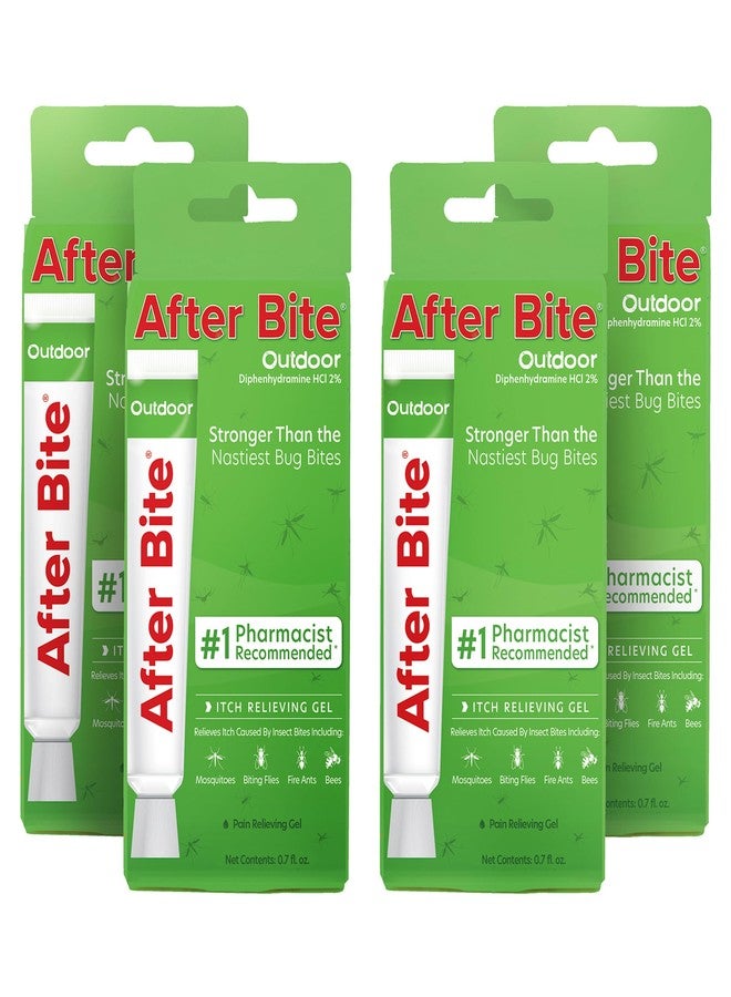After Bite Outdoor Formula - Itch Relief with Diphenhydramine HCl - Ideal for Mosquito & Fire Ant Bites, Bees & More - Portable Gel Formula - 0.7 oz (4 Pack) - Image 1